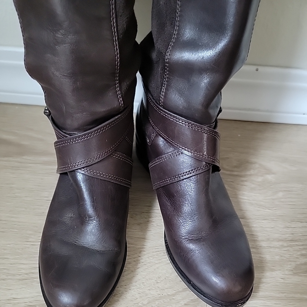 Cole Haan x Nike Air Riding Boots Brown 6.5 - Picture 2 of 12